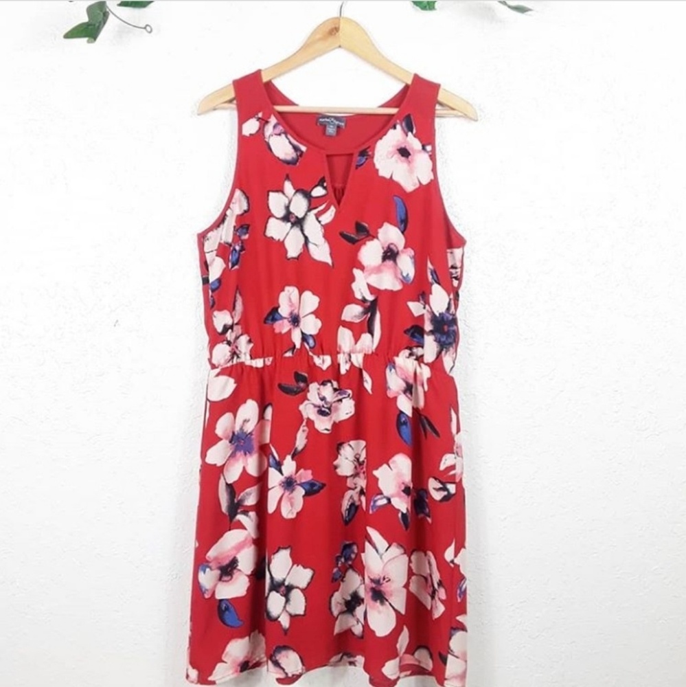 Market & Spruce red floral dress
